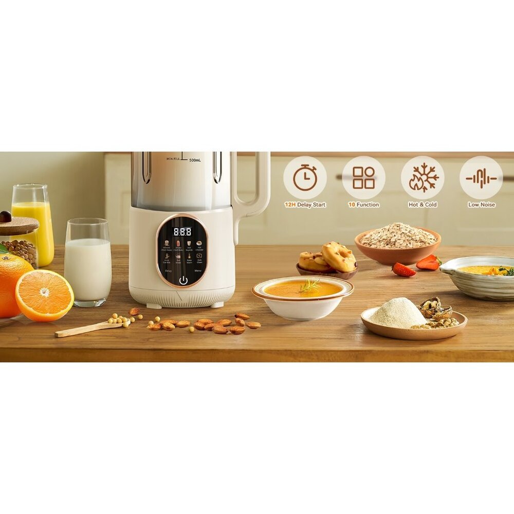 50 oz Nut Milk Maker Machine All in 1, 10 Function Automatic Soy Milk Maker - Picture 4 of 11